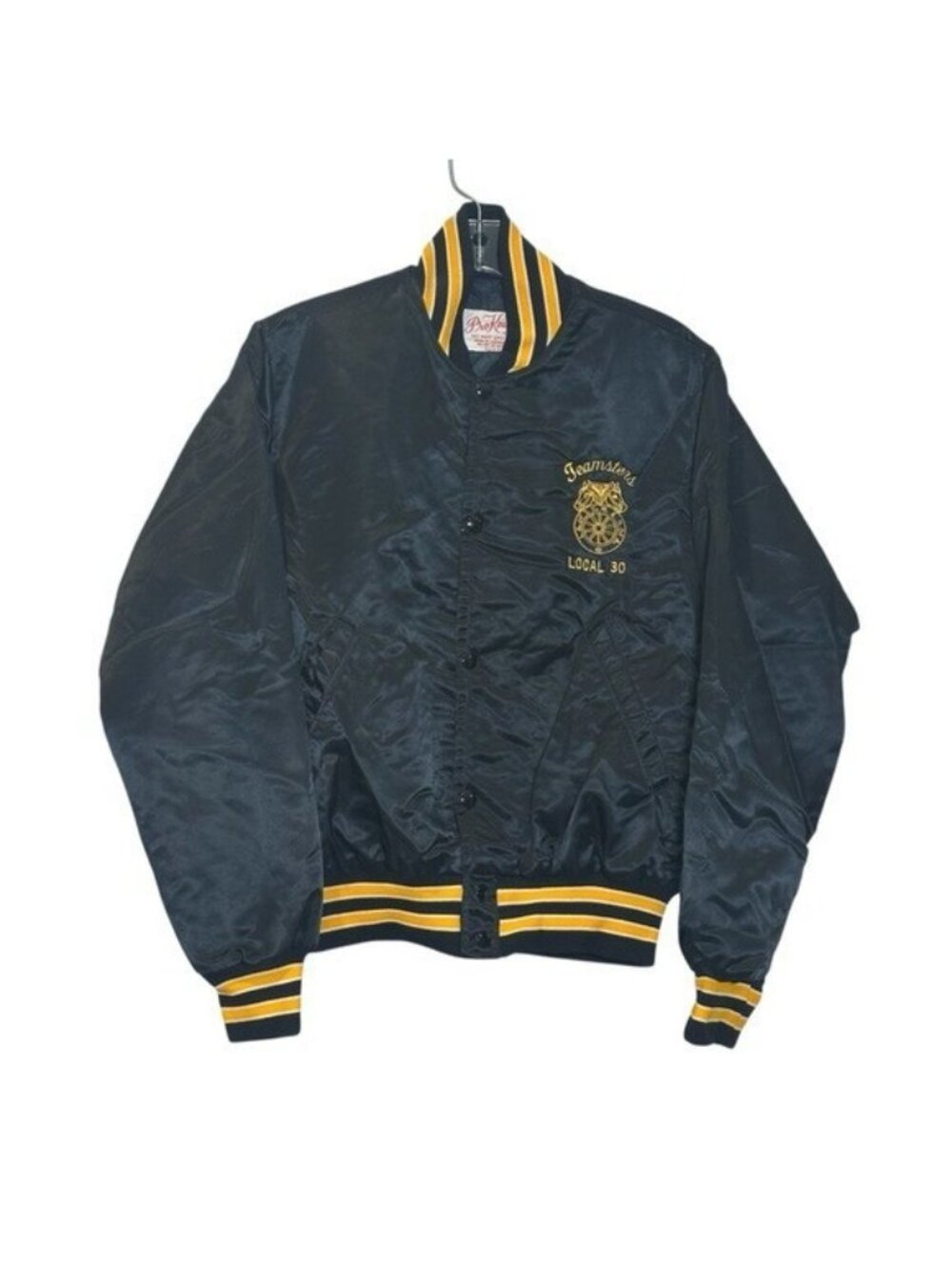 Teamsters Local 50 Vintage Satin Bomber Jacket Coat Jeannette PA Retro Men's S